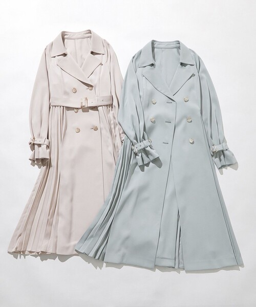 ANY SIS(エニィスィス)の「【UVカット・花粉ガード】プリーツデザイントレンチ コート(トレンチコート・レディース・ライトグリーン系/アイボリー系・1/2/3)」の11枚目の写真