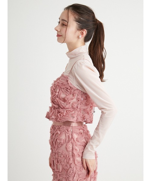 CELFORD(セルフォード)の「【HANAE MORI×CELFORDコラボ】 ハート刺繍ビスチェ(その他トップス・レディース・ピンク系その他/オフホワイト/ブラック・FREE)」の6枚目の写真