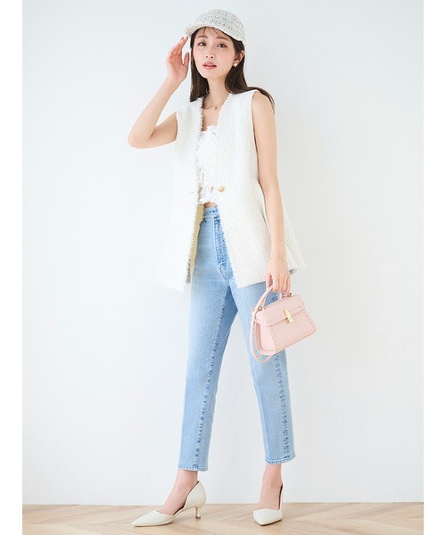 CELFORD(セルフォード)の「【HANAE MORI×CELFORDコラボ】 ハート刺繍ビスチェ(その他トップス・レディース・ピンク系その他/オフホワイト/ブラック・FREE)」の4枚目の写真