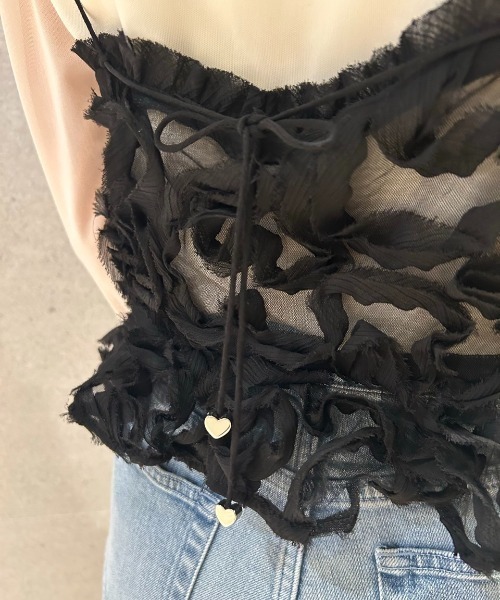 CELFORD(セルフォード)の「【HANAE MORI×CELFORDコラボ】 ハート刺繍ビスチェ(その他トップス・レディース・ピンク系その他/オフホワイト/ブラック・FREE)」の18枚目の写真