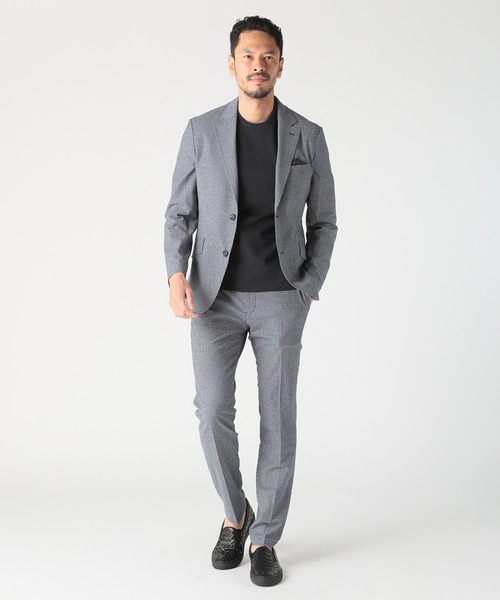 MEN'S BIGI（メンズビギ）の「【ACTIVE TAILOR/アクティブテイラー】3Dサッカープリントストレッチパンツ<EASY CARE>（スラックス・メンズ・ブルー/グレー/ネイビー・04/03/02/01）」の22枚目の写真