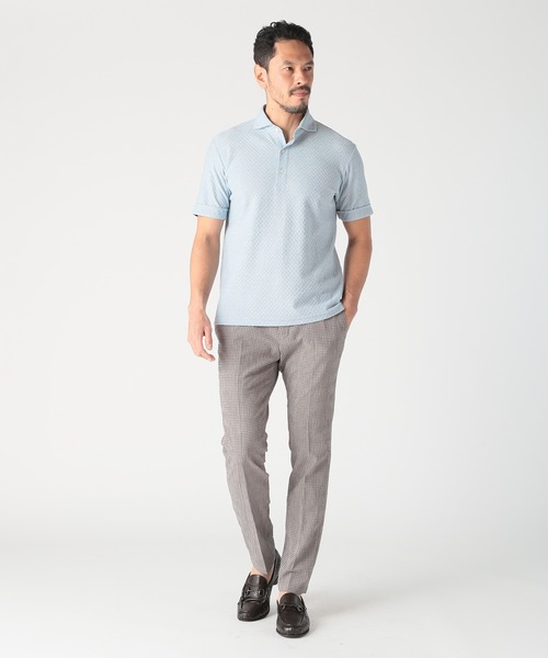 MEN'S BIGI（メンズビギ）の「【ACTIVE TAILOR/アクティブテイラー】3Dサッカープリントストレッチパンツ<EASY CARE>（スラックス・メンズ・ブルー/グレー/ネイビー・04/03/02/01）」の18枚目の写真