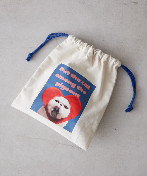 BIRTHDAY BAR（バースデイバー）の「Pechanko Cats　巾着（ポーチ・レディース・イエロー/グリーン/ブルー・0）」の11枚目の写真