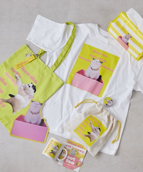 BIRTHDAY BAR（バースデイバー）の「Pechanko Cats　巾着（ポーチ・レディース・イエロー/グリーン/ブルー・0）」の21枚目の写真