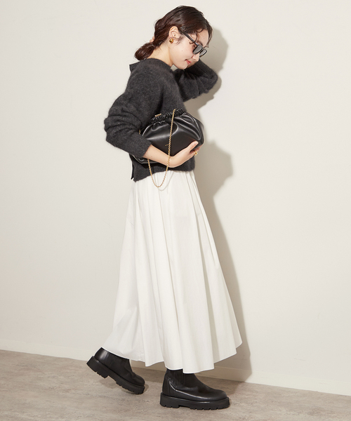 WEB限定追加》Fur Back Open プルオーバー（ニット/セーター）｜Plage