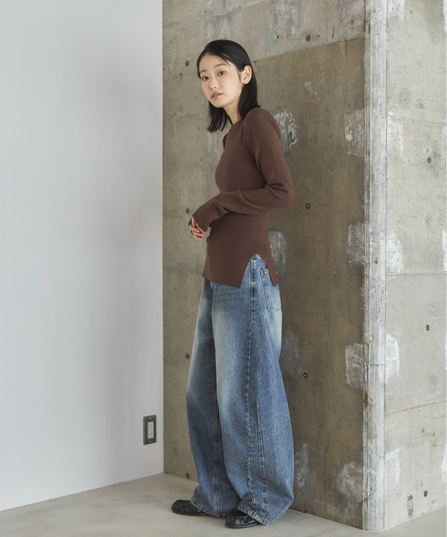 feepur（フェピュール）の「【ハンドウォッシャブル】ボートネックシンプルニット（ニット/セーター・レディース・ピンク/ブラック/アイボリー/杢グレー/ブラウン・MEDIUM）」の17枚目の写真