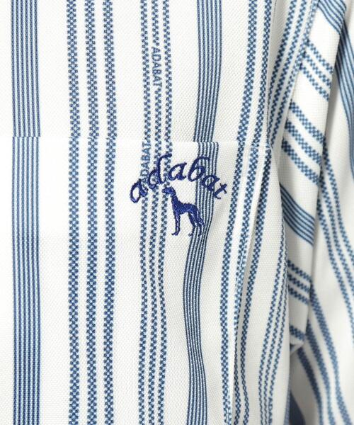 adabat(アダバット)の「UVカット/吸水速乾 マルチストライプドライポロシャツ(ポロシャツ・メンズ・ホワイト系1/ホワイト系3・46/48/50/52)」の6枚目の写真