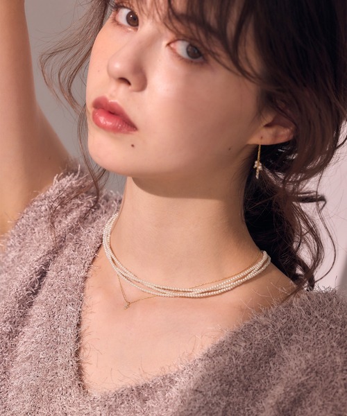Jolie Toujours（ジョリトゥジュール）の「3連ビーズネックレス 