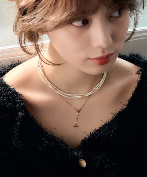 Jolie Toujours（ジョリトゥジュール）の「3連ビーズネックレス 