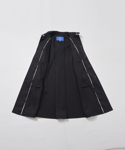 BLUE LABEL CRESTBRIDGE（ブルーレーベルクレストブリッジ）の「ハイツイストコットンライクツイルステンカラーコート（トレンチコート・レディース・ネイビー/ベージュ・38/40/36）」の7枚目の写真