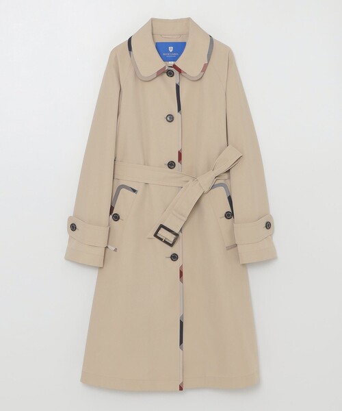 BLUE LABEL CRESTBRIDGE（ブルーレーベルクレストブリッジ）の「ハイツイストコットンライクツイルステンカラーコート（トレンチコート・レディース・ネイビー/ベージュ・38/40/36）」の16枚目の写真