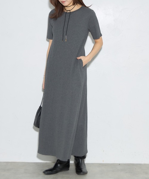 leimn(レイムン)の「カップ付きセミフレアワンピ(ワンピース・レディース・チャコール/ブラック・FREE)」の12枚目の写真