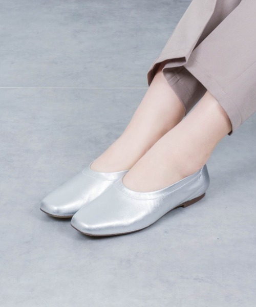 CORSO ROMA,9(コルソローマ)の「【CORSO ROMA,9/コルソローマ9】フラットシューズ パンプス スクエアトゥ(パンプス・レディース・シルバー/ホワイト/ブラック・37/36/38/39)」の14枚目の写真