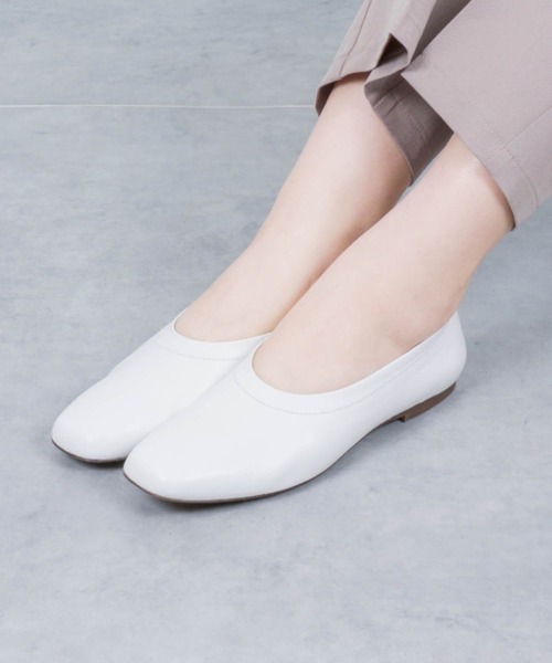 CORSO ROMA,9(コルソローマ)の「【CORSO ROMA,9/コルソローマ9】フラットシューズ パンプス スクエアトゥ(パンプス・レディース・シルバー/ホワイト/ブラック・37/36/38/39)」の7枚目の写真