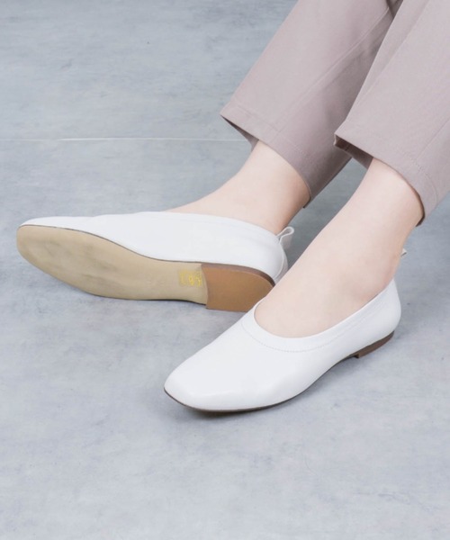 CORSO ROMA,9(コルソローマ)の「【CORSO ROMA,9/コルソローマ9】フラットシューズ パンプス スクエアトゥ(パンプス・レディース・シルバー/ホワイト/ブラック・37/36/38/39)」の8枚目の写真