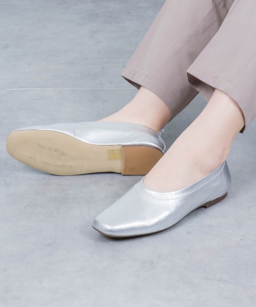 CORSO ROMA,9(コルソローマ)の「【CORSO ROMA,9/コルソローマ9】フラットシューズ パンプス スクエアトゥ(パンプス・レディース・シルバー/ホワイト/ブラック・37/36/38/39)」の15枚目の写真