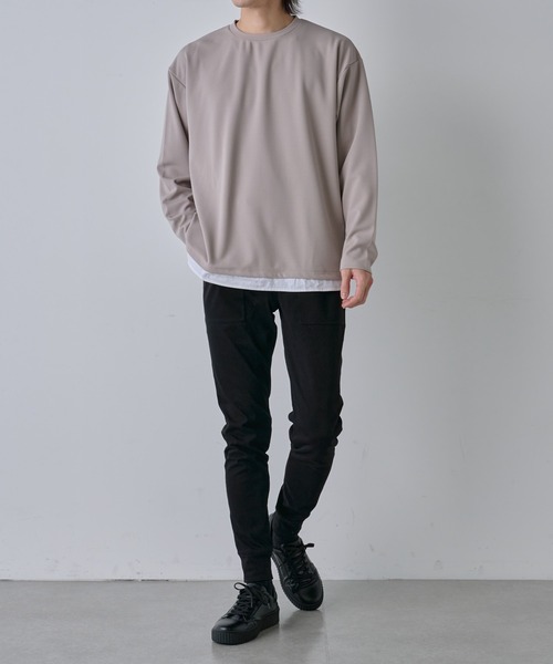 COLONY 2139(コロニートゥーワンスリーナイン)の「ジョーゼットフェイクレイヤード長袖T(Tシャツ/カットソー・メンズ・ブラック/グレイッシュベージュ/サックスブルー・MEDIUM/LARGE)」の20枚目の写真