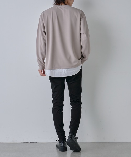 COLONY 2139(コロニートゥーワンスリーナイン)の「ジョーゼットフェイクレイヤード長袖T(Tシャツ/カットソー・メンズ・ブラック/グレイッシュベージュ/サックスブルー・MEDIUM/LARGE)」の22枚目の写真
