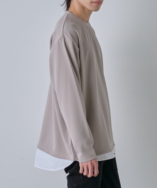 COLONY 2139(コロニートゥーワンスリーナイン)の「ジョーゼットフェイクレイヤード長袖T(Tシャツ/カットソー・メンズ・ブラック/グレイッシュベージュ/サックスブルー・MEDIUM/LARGE)」の11枚目の写真