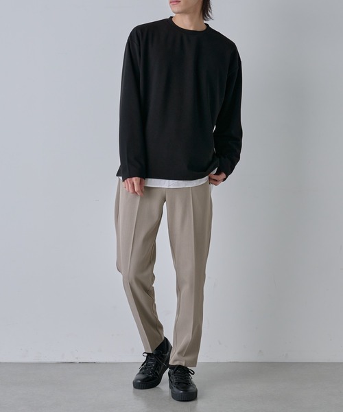 COLONY 2139(コロニートゥーワンスリーナイン)の「ジョーゼットフェイクレイヤード長袖T(Tシャツ/カットソー・メンズ・ブラック/グレイッシュベージュ/サックスブルー・MEDIUM/LARGE)」の16枚目の写真