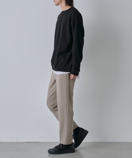 COLONY 2139(コロニートゥーワンスリーナイン)の「ジョーゼットフェイクレイヤード長袖T(Tシャツ/カットソー・メンズ・ブラック/グレイッシュベージュ/サックスブルー・MEDIUM/LARGE)」の17枚目の写真