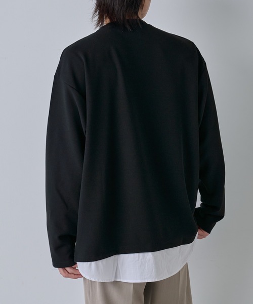COLONY 2139(コロニートゥーワンスリーナイン)の「ジョーゼットフェイクレイヤード長袖T(Tシャツ/カットソー・メンズ・ブラック/グレイッシュベージュ/サックスブルー・MEDIUM/LARGE)」の5枚目の写真