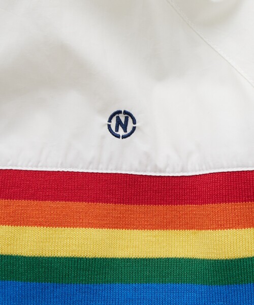 FREAK'S STORE(フリークスストア)の「NAUTICA JEANS CO./ノーティカジーンズ レインボー トラックナイロンジャケット(ナイロンジャケット・レディース・ホワイト・フリ-)」の9枚目の写真