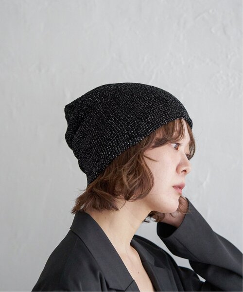 正規品　 ニット帽　ビーニー　黒　ラメ　帽子　CCマーク ラメニットビーニー（ニットキャップ/ビーニー）｜hellam（へラム）の