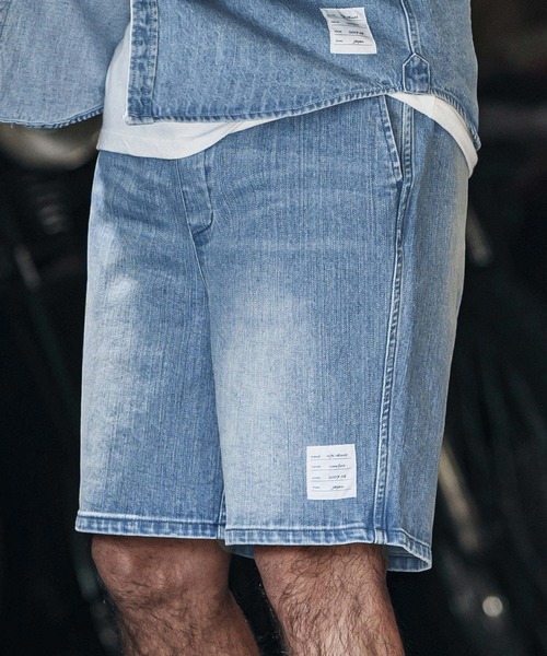 wjk reluxe(ダブルジェーケーリラックス)の「mp13267-tight knit denim easy shorts デニムイージーショーツ(その他パンツ・メンズ・ライトインディゴブルー/ライトブラック/インディゴブルー・M/L/S)」の5枚目の写真