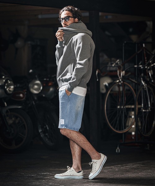 wjk reluxe(ダブルジェーケーリラックス)の「mp13267-tight knit denim easy shorts デニムイージーショーツ(その他パンツ・メンズ・ライトインディゴブルー/ライトブラック/インディゴブルー・M/L/S)」の10枚目の写真