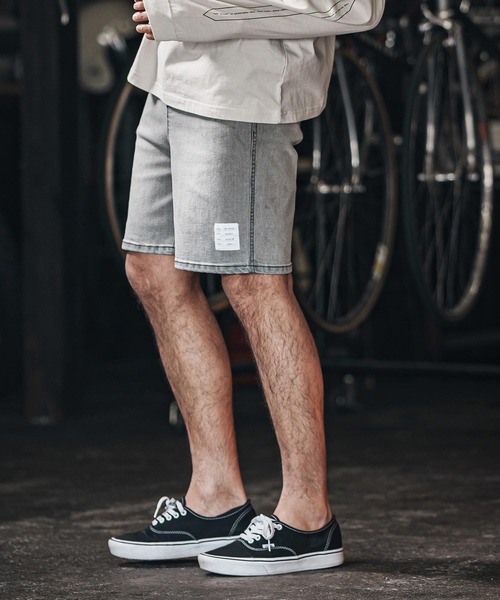 wjk reluxe(ダブルジェーケーリラックス)の「mp13267-tight knit denim easy shorts デニムイージーショーツ(その他パンツ・メンズ・ライトインディゴブルー/ライトブラック/インディゴブルー・M/L/S)」の14枚目の写真