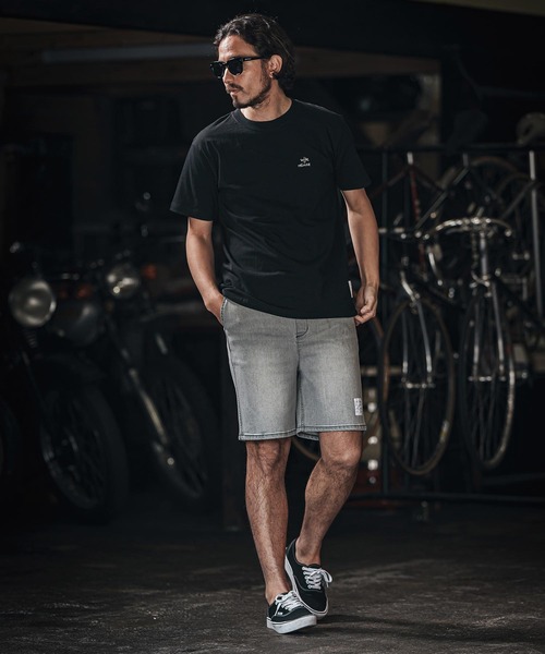 wjk reluxe(ダブルジェーケーリラックス)の「mp13267-tight knit denim easy shorts デニムイージーショーツ(その他パンツ・メンズ・ライトインディゴブルー/ライトブラック/インディゴブルー・M/L/S)」の15枚目の写真