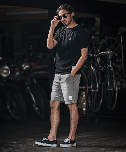 wjk reluxe(ダブルジェーケーリラックス)の「mp13267-tight knit denim easy shorts デニムイージーショーツ(その他パンツ・メンズ・ライトインディゴブルー/ライトブラック/インディゴブルー・M/L/S)」の16枚目の写真