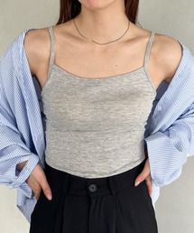 制菌保湿加工/吸汗速乾【アジャスター付き】カップ付きキャミソール