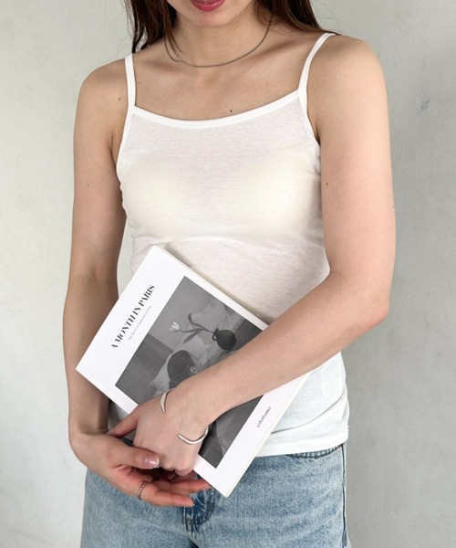 MYMOOD.(マイムード)の「制菌保湿加工/吸汗速乾【アジャスター付き】カップ付きキャミソール(キャミソール・レディース・ホワイト/ブラック/モカ/グレー・FREE)」の9枚目の写真