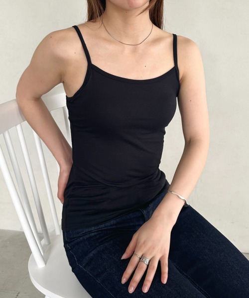 MYMOOD.(マイムード)の「制菌保湿加工/吸汗速乾【アジャスター付き】カップ付きキャミソール(キャミソール・レディース・ホワイト/ブラック/モカ/グレー・FREE)」の17枚目の写真