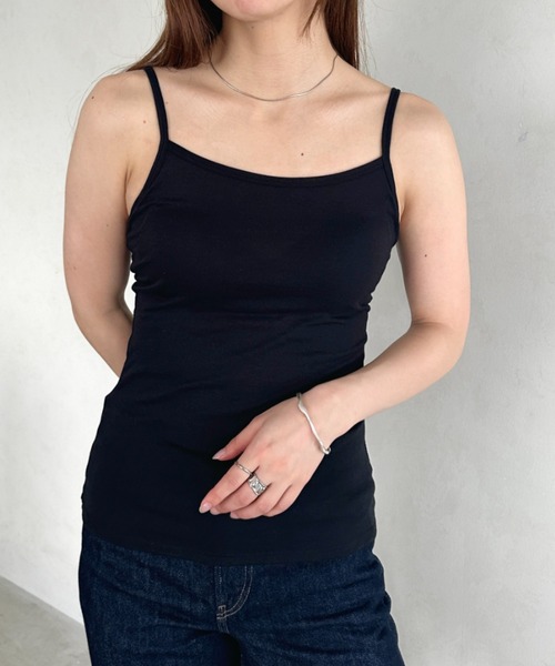 MYMOOD.(マイムード)の「制菌保湿加工/吸汗速乾【アジャスター付き】カップ付きキャミソール(キャミソール・レディース・ホワイト/ブラック/モカ/グレー・FREE)」の12枚目の写真