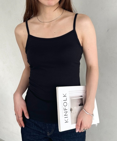 MYMOOD.(マイムード)の「制菌保湿加工/吸汗速乾【アジャスター付き】カップ付きキャミソール(キャミソール・レディース・ホワイト/ブラック/モカ/グレー・FREE)」の14枚目の写真