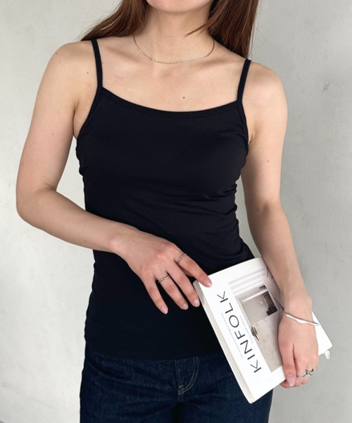 MYMOOD.(マイムード)の「制菌保湿加工/吸汗速乾【アジャスター付き】カップ付きキャミソール(キャミソール・レディース・ホワイト/ブラック/モカ/グレー・FREE)」の15枚目の写真