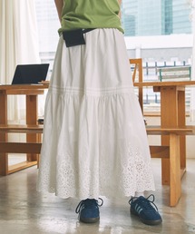 UN3D. フレアロングスカート UN3D. - TUCK GATHER FLARE SK / タックギャザーフレアスカート