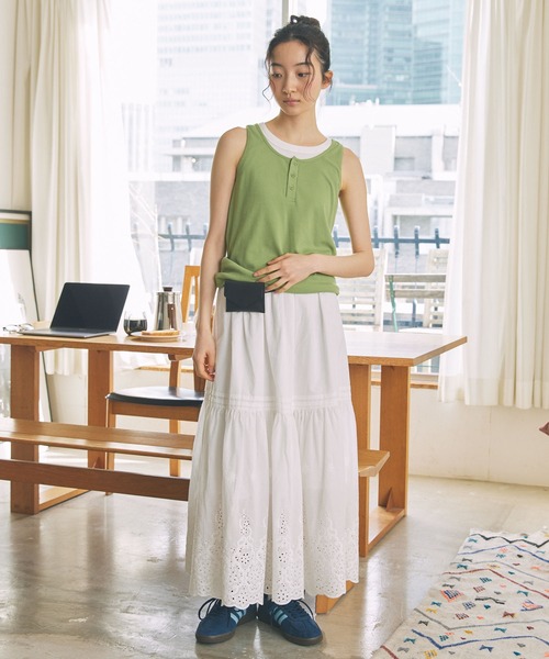 DT MaxMara ★ ストレッチコットン フレアスカート 1GEISHA 2色 Unblend】 コットン フレア ロングスカート MONO-MART LADY'S