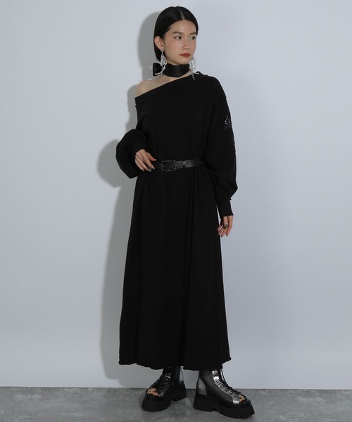 HARE（ハレ）の「サテンリボンタイ(HARE)（バンダナ/スカーフ・レディース・ブラック・FREE）」の3枚目の写真