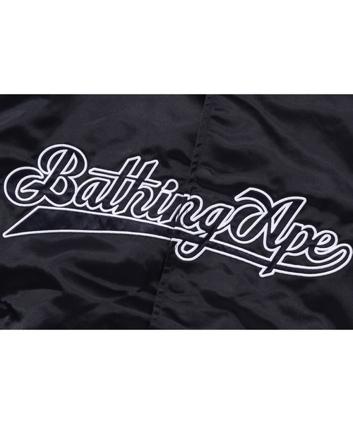 A BATHING APE(アベイシングエイプ)の「BASEBALL VARSITY JACKET(スタジャン・メンズ・ネイビー/ベージュ/グリーン・MEDIUM/X-LARGE/LARGE/XX-LARGE/SMALL)」の9枚目の写真