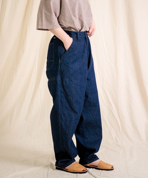 美品 ブロカントBrocante ムラ糸10ozデニム グランエペパンツ 2 Brocante / ブロカント] リングムラデニム パントルパンツ