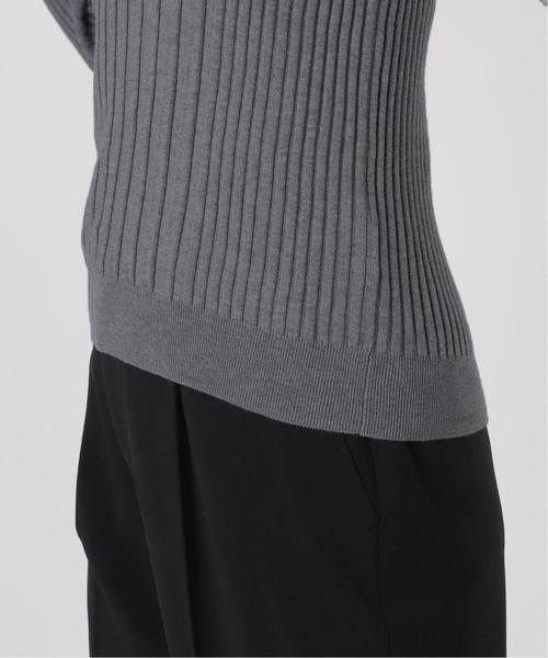 【VERMEIL par iena】22AW 美品　Vネック天竺プルオーバー イタリア糸 RIB Vネックプルオーバー（ニット／セーター