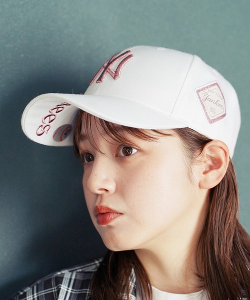 MLB（メジャーリーグベースボール）の「【日本未発売/WEB限定】MLB Korea(エムエルビーコリア)/ダイヤモンド刺繍ロゴパッチボールキャップ（キャップ・レディース・ブラック系2/ブラック系4/グレー/ブルー/ホワイト/ブラック系1/ブラック系3/ベージュ・FREE）」の9枚目の写真