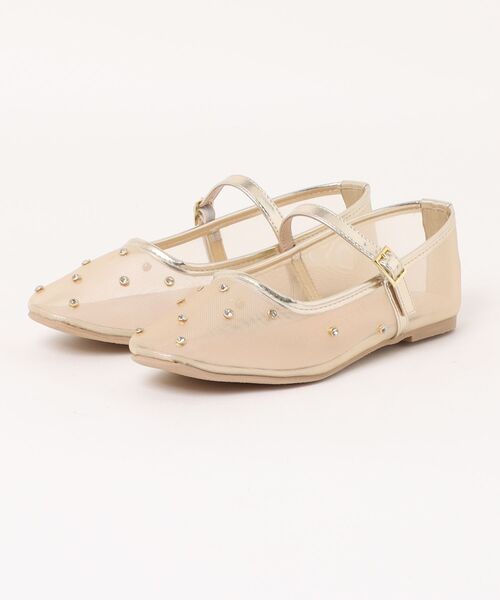 Bridget Birkin（ブリジットバーキン）の「【Bridget Birkin】ドットビジューチュールフラットシューズ(551521)（パンプス・レディース・ゴールド系その他/シルバー系その他/ブラック系その他・23/24.5/23.5/22.5/24）」の4枚目の写真