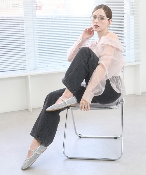 Bridget Birkin（ブリジットバーキン）の「【Bridget Birkin】ドットビジューチュールフラットシューズ(551521)（パンプス・レディース・ゴールド系その他/シルバー系その他/ブラック系その他・23/24.5/23.5/22.5/24）」の8枚目の写真