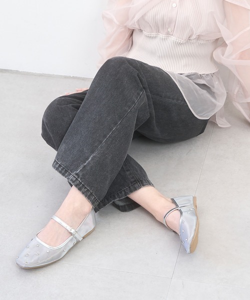 Bridget Birkin（ブリジットバーキン）の「【Bridget Birkin】ドットビジューチュールフラットシューズ(551521)（パンプス・レディース・ゴールド系その他/シルバー系その他/ブラック系その他・23/24.5/23.5/22.5/24）」の7枚目の写真