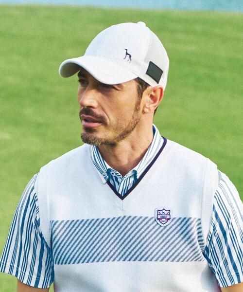 adabat（アダバット）の「ラウンディッシュメッシュキャップ（キャップ・メンズ・ブラック/ホワイト/ベージュ・00）」の2枚目の写真